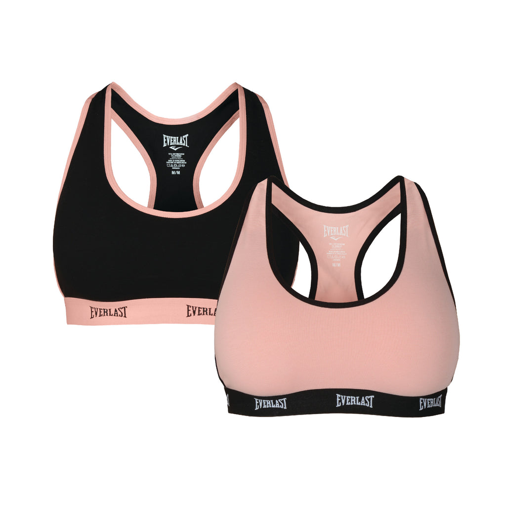Everlast 2 Pack Sports Bra Black/Blush
