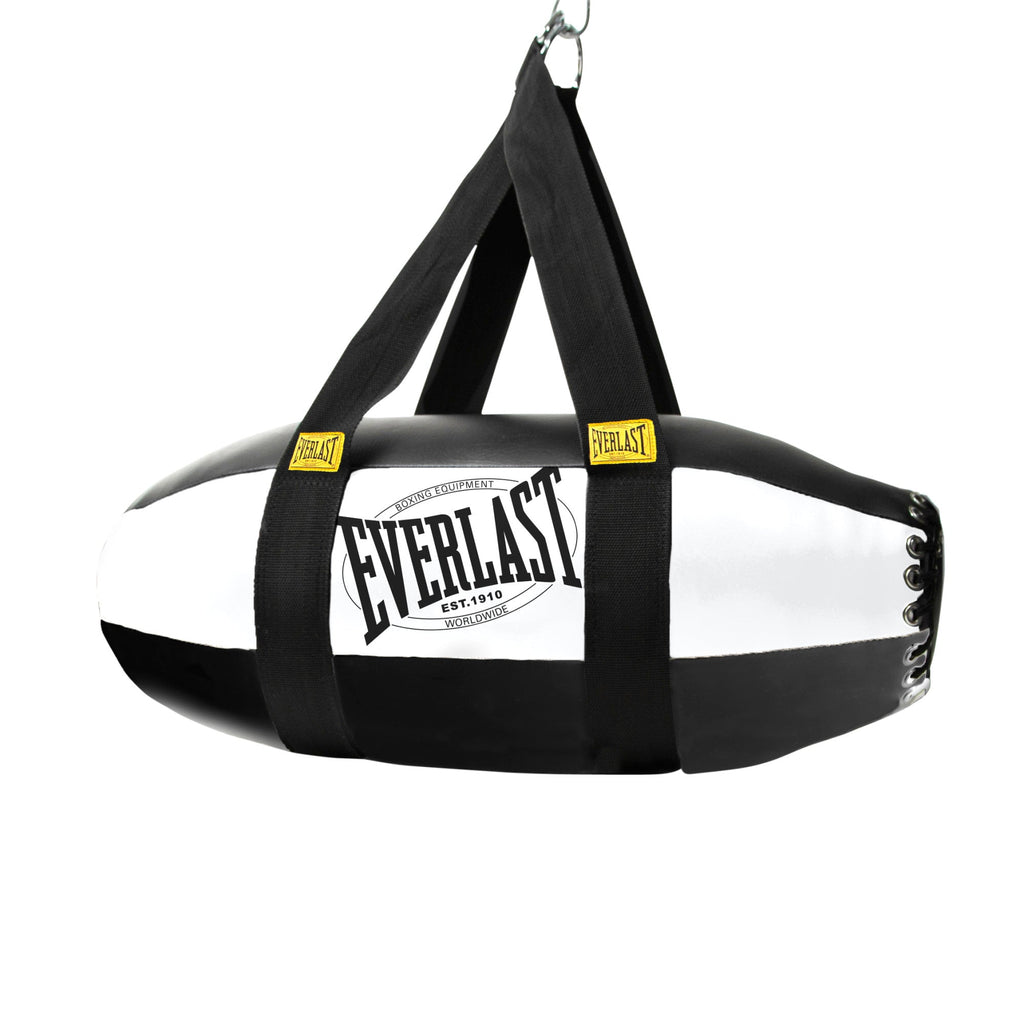 Everlast Everlast 1910 60Lb Leather Torpedo Bag Black/White