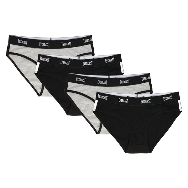 Everlast 4 Pack Bikini Briefs Black/Grey