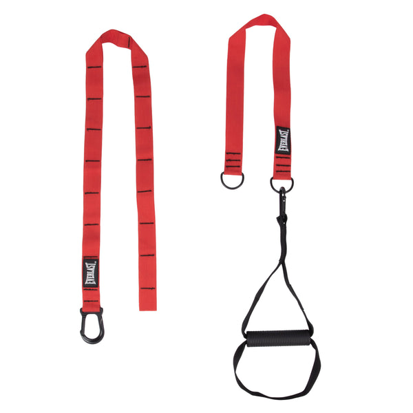 Everlast Body Weight Suspension Trainer With 4 - 8Lb Resistance Tubings Black/Red