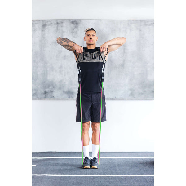 Everlast Power Cable Resistance Set - Light And Medium Resistance With Door Anchor And Carry Bag Pink/Green