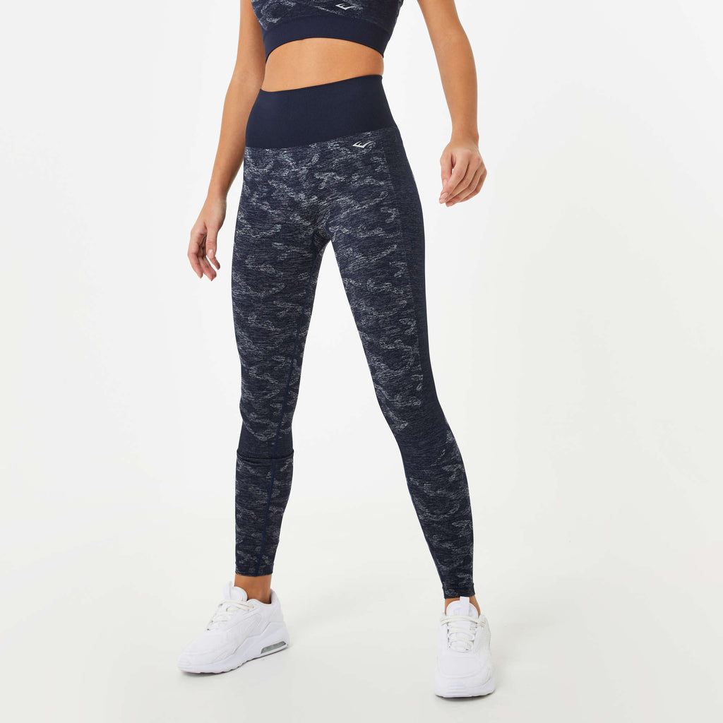 Everlast Women's Seamless Camo Leggings Navy