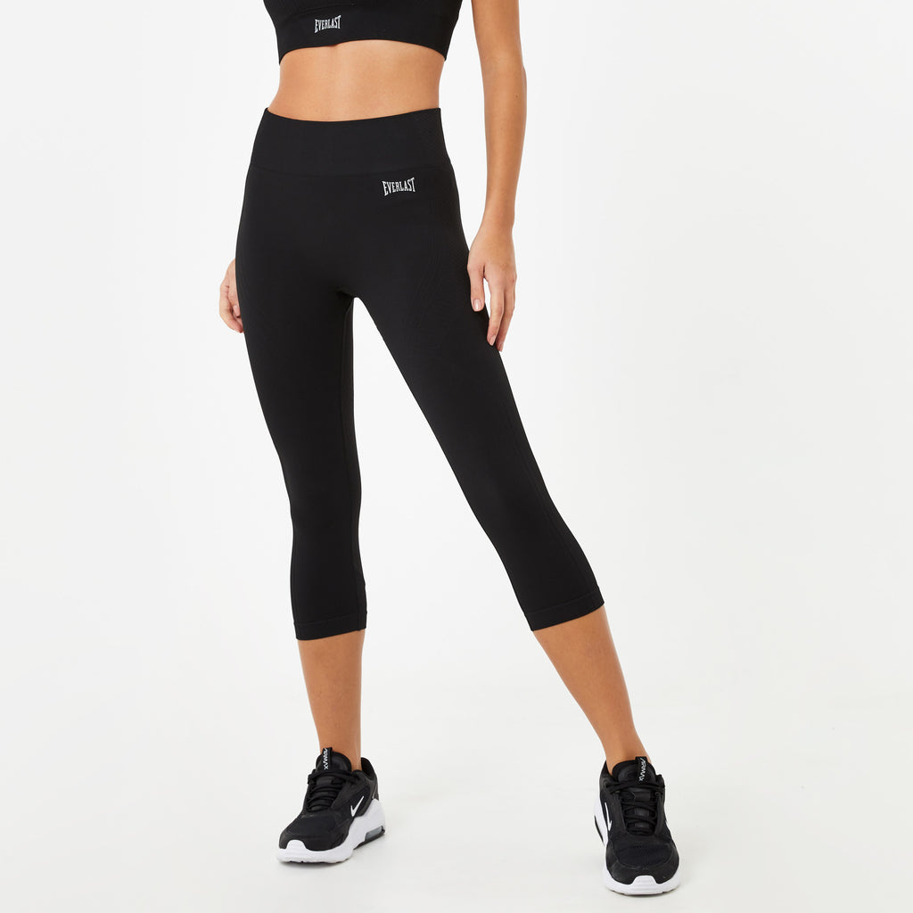 Everlast Women's Contour Capri Leggings Black