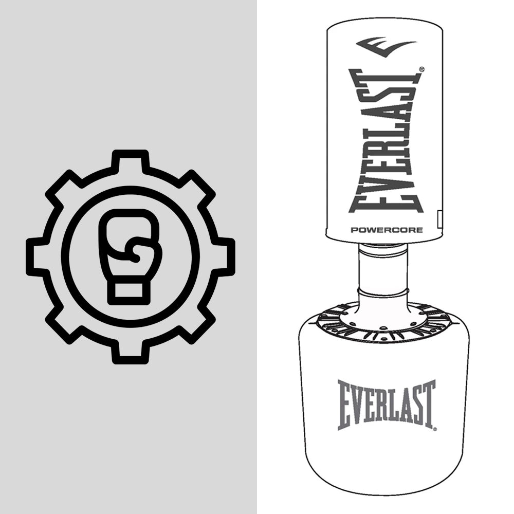 Powercore Freestanding Heavy Bag - Connecting Pole With Transfer Rings - Replacement Part