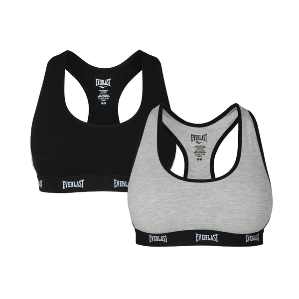 Everlast 2 Pack Sports Bra Black/Grey