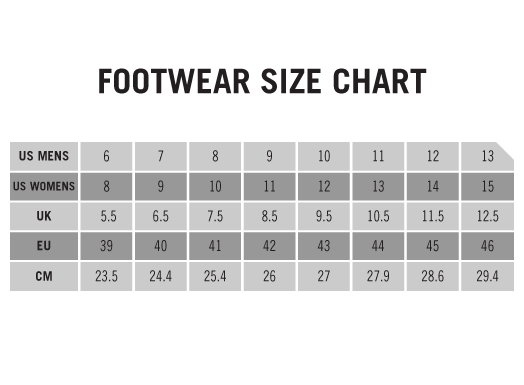 Footwear Size Chart